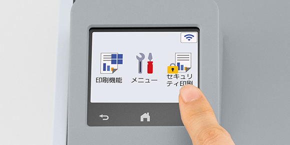 見やすい2.7型カラー液晶タッチパネルを搭載