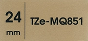 TZe-MQ851（24mm）テープ色：サテンゴールド(つや消し) / 黒文字