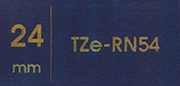 TZe-RN54（24mm）リボンテープ　テープ色：ネイビーブルー / 金文字