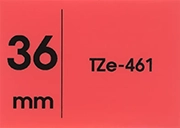 TZe-461（36mm）テープ色：赤 / 黒文字